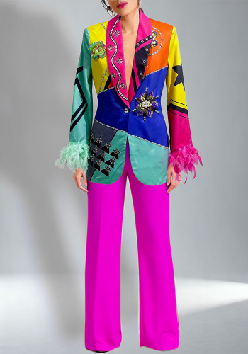 Women Autumn Sexy Casual Turndown Collar Blazer