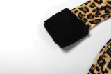 Women Winter Sexy V-neck Fur Collar Patchwork Jumpsuit
