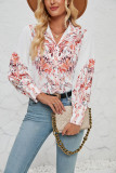 Women Casual Printed Long-Sleeved Stand Collar Shirt