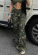 Women's Camouflage Button Multi-Pocket Cargo Pants