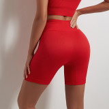 Women's Booty Lifting High-Waist Tight-Fitting Running Yoga Fitness Short Set