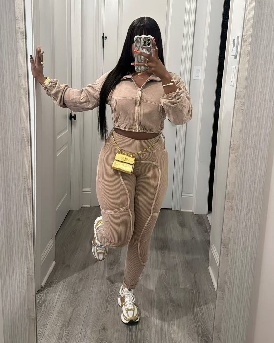 Women sports Top and Pant Casual Two Piece Set