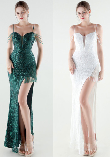 Women's Luxury Embroidered Beaded Evening Gown