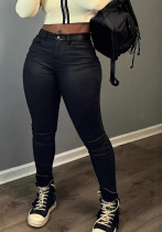 Women's Butt Lift Stretch Slim Fit High-Waist Leather Pants