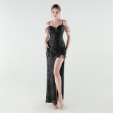 Women's Luxury Embroidered Beaded Evening Gown