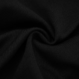 Autumn/Winter Women's Solid Color Sexy Deep V-Neck Pleated Slim Waist Chic Blazer Dress