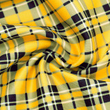 Women's Fashion Plaid Print Tight-Fitting Flared Bell-Bottom Pants