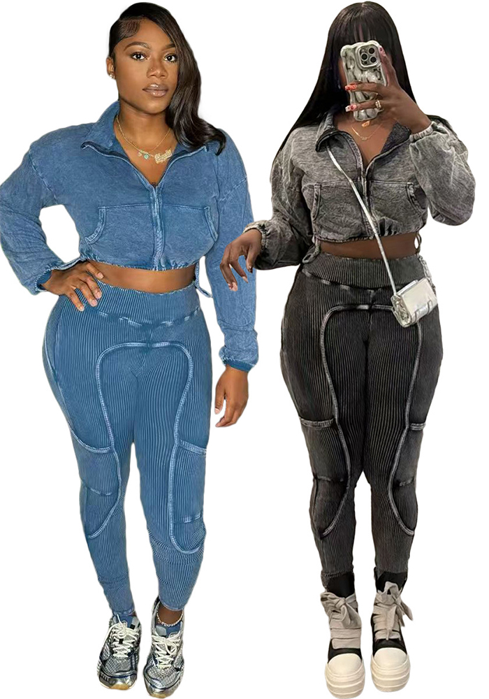 Women sports Top and Pant Casual Two Piece Set