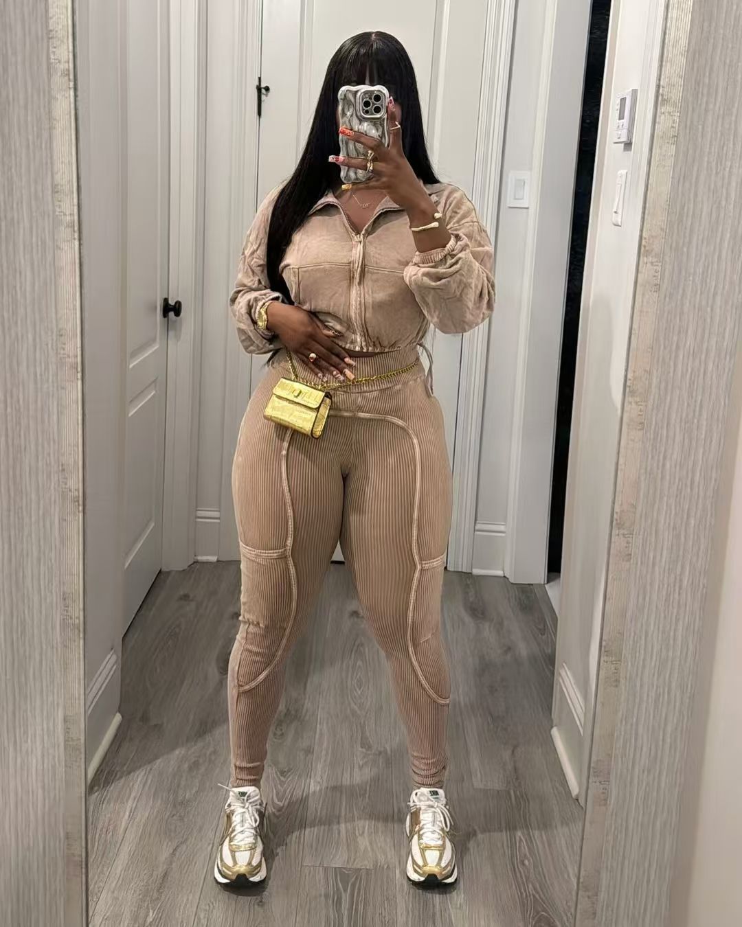 Women sports Top and Pant Casual Two Piece Set