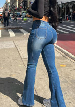 Autumn Women's High-Waist Plus Size Denim Pants