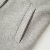 Winter Women's Faux Fur Collar Wool Blend Jacket