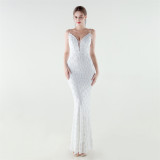 Women's Sequin Strap Mermaid Formal Party Dress
