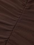 Women Spring/Autumn Mesh Long-Sleeve Off-Shoulder Sexy Backless Strapless Pleated Bodycon Dress