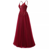 Women Strappy V-Neck Sexy Formal Party Prom Evening Gown（Processing time need 3-6 days）