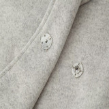 Winter Women's Faux Fur Collar Wool Blend Jacket