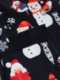 Women Autumn/Winter Long Sleeve Christmas Snowman Print Blazer