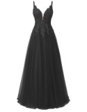 Women Strappy V-Neck Sexy Formal Party Prom Evening Gown（Processing time need 3-6 days）