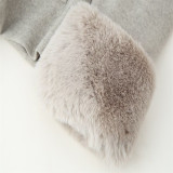 Winter Women's Faux Fur Collar Wool Blend Jacket