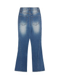 Autumn Women's High-Waist Plus Size Denim Pants