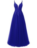 Women Strappy V-Neck Sexy Formal Party Prom Evening Gown（Processing time need 3-6 days）