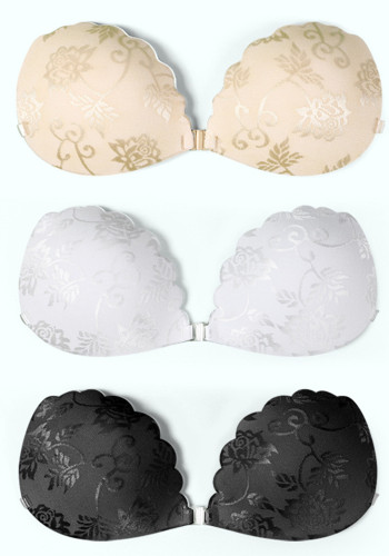 Women Lace Shell-shaped invisible nipple covers with silicone breast pads