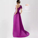 Women One-Shoulder Birthday Formal Party Elegant Dress（Processing time need 3-6 days）