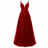 Women Strappy V-Neck Sexy Formal Party Prom Evening Gown（Processing time need 3-6 days）