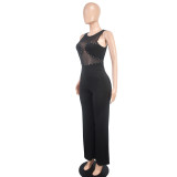 Women mesh rhinestone jumpsuits
