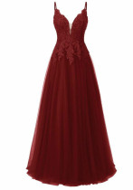 Women Strappy V-Neck Sexy Formal Party Prom Evening Gown（Processing time need 3-6 days）