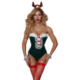 Women Christmas Role-Play Costume Bar Lingerie Uniform