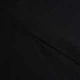 Women's Autumn Sexy Ruffled V-Neck Long Sleeve Solid Evening Dress