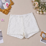 Women's Lace Flower Elastic Waist Slim Fit Sexy Shorts