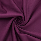 Women's Autumn Winter V-Neck Cross Lace-Up Open Waist Fingerless Top High Waist Pants Set