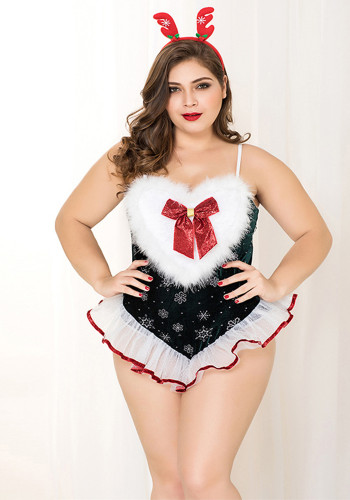 Plus Size Christmas Women Lingerie Uniform Costume Sexy Lingerie