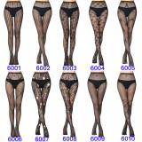 Women's High Stretch Jacquard Fishnet Spider Web Pattern Tights Stocks