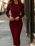 Women's Career Asymmetric Single-Breasted Dress