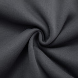 Women's Autumn Winter Solid Casual Sleeveless Color Block Drawstring Hooded Top