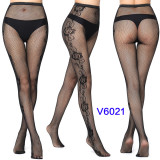 Women's High Stretch Jacquard Fishnet Spider Web Pattern Tights Stocks