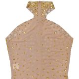 Women's Fashion Sexy See-Through Mesh Beaded Dress