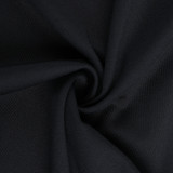 Women's Autumn Sexy Ruffled V-Neck Long Sleeve Solid Evening Dress