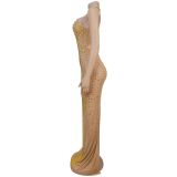 Women's Fashion Sexy See-Through Mesh Beaded Dress