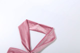 Women's Autumn Winter Sexy Off Shoulder Mesh Patchwork See-Through Skirt Set