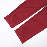 Women's Autumn Winter Off-Shoulder Furry Patchwork Cut-Out Fingerless Long Jumpsuit