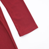 Women's Autumn Winter Off-Shoulder Furry Patchwork Cut-Out Fingerless Long Jumpsuit