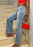 Women's High Waist Loose Wide Leg Denim Pants