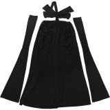 Women's Autumn Winter Fashion Solid Sexy Cut-Out Off-Shoulder Long Dress