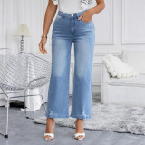 Women's High Stretch Loose Wide Leg Casual Denim Pants