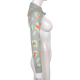 Women's Turndown Collar Long Sleeve Leopard Print Knitting Casual Cape Top