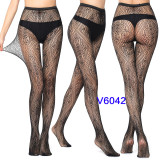 Women's High Stretch Jacquard Fishnet Spider Web Pattern Tights Stocks