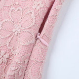 Women's Sexy Lace Strappy Sleeveless Flowy Jumpsuit